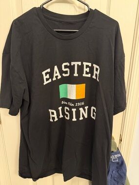 Unk Black 'Easter Rising' Graphic Tee with Irish Flag